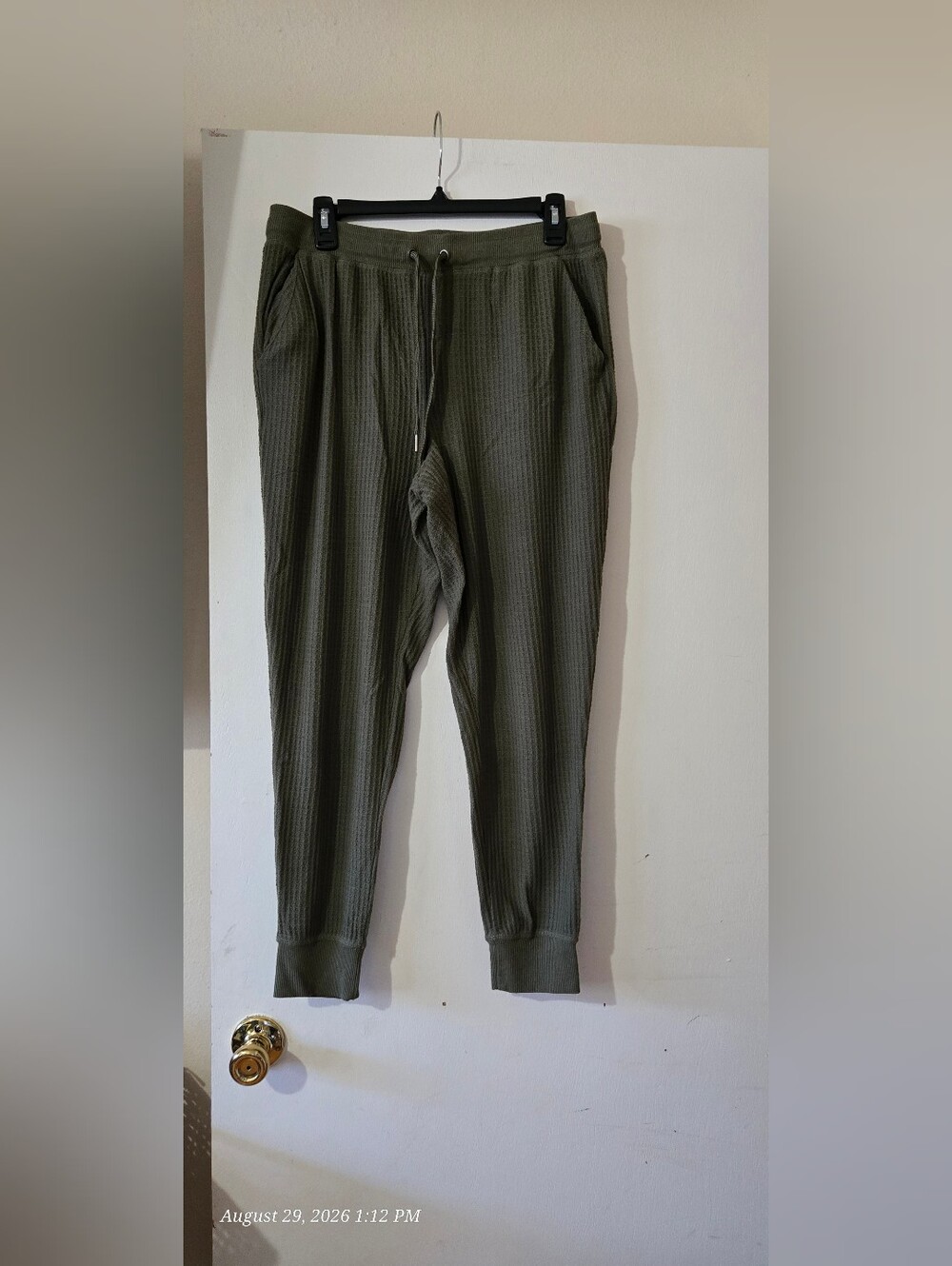 LuLaRoe Olive Green Waffle Knit Joggers Part Of The COZY collection